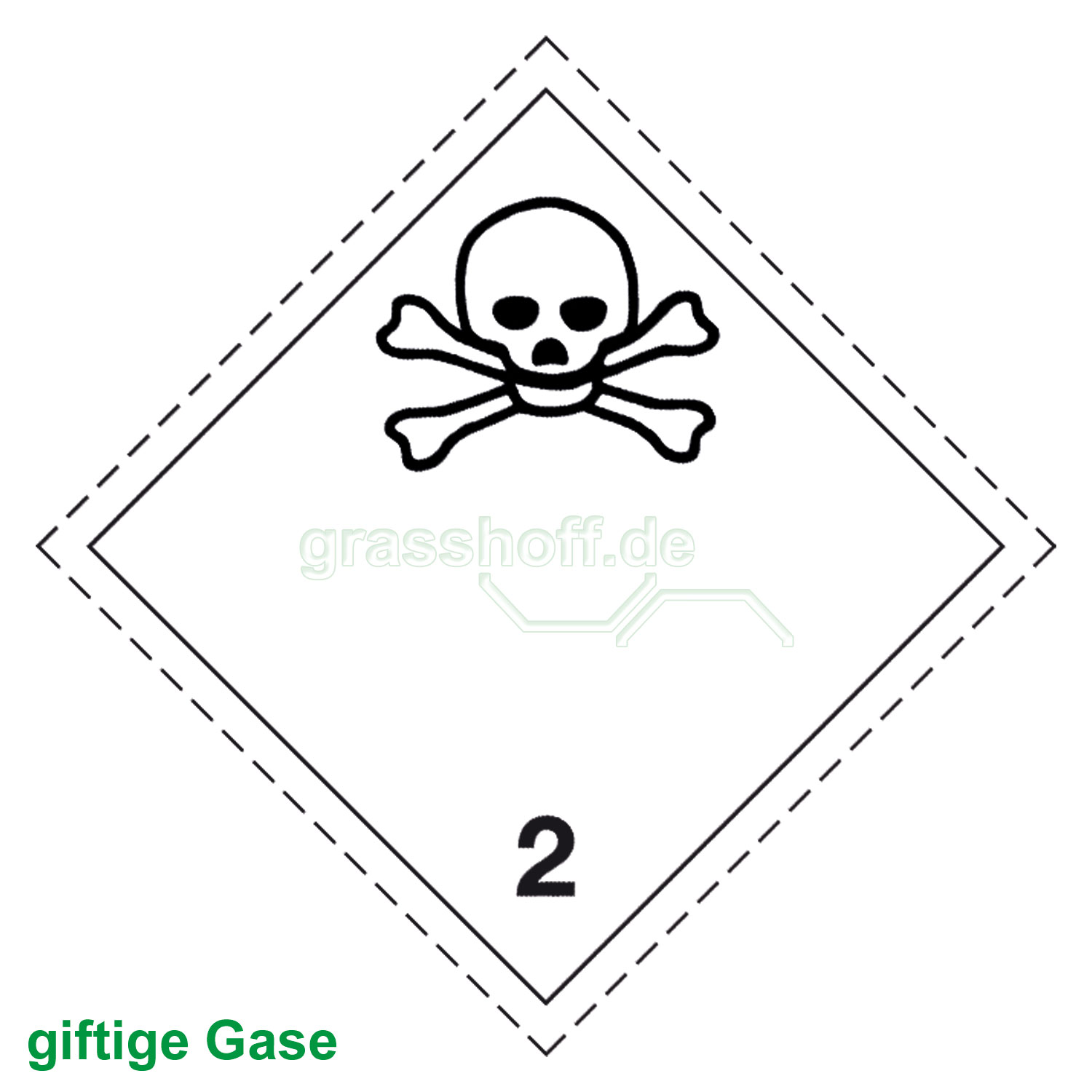 Gefahrgut Etikett toxic gas